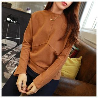 Mellow Fellow Plain Paneled Long-Sleeve T-shirt