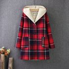 Plaid Fleece-Lined Hood Coat от YesStyle.com INT Plaid Fleece-Lined Hood Coat от YesStyle.com INT