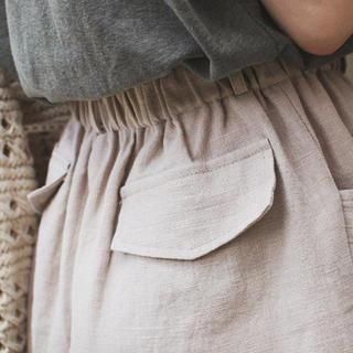 GOROKE Paperbag-Waist Linen Skirt