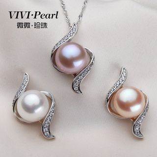 ViVi Pearl Sterling Silver Freshwater Pearl Necklace