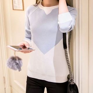 NIZ Contrast-Color Sweater