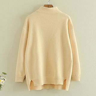 Storyland Mock-Neck Plain Sweater
