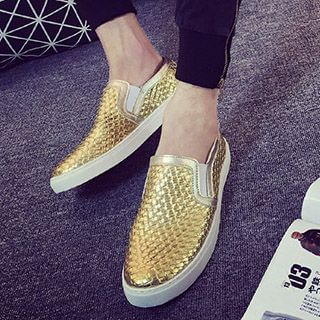 YAX Metallic Woven Slip Ons