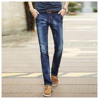 Leewiart Distressed Elastic Jeans