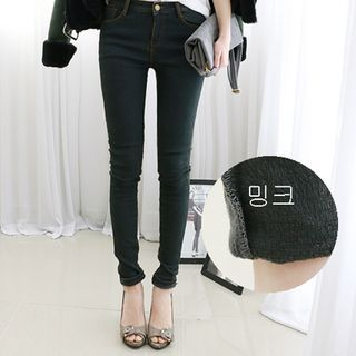 Dodostyle Faux-Fur Lined Skinny Jeans