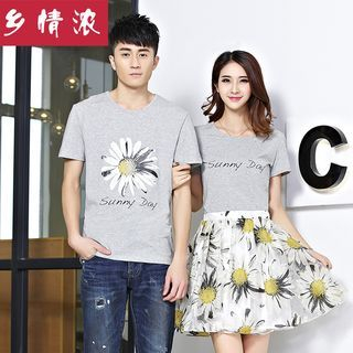 Cobogarden Couple Short Sleeves Print T-shirt
