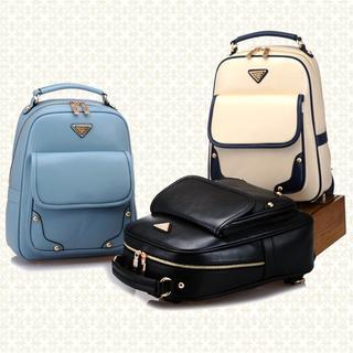 BeiBaoBao Studded Faux-Leather Backpack