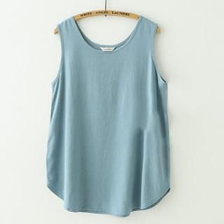 Meimei Frilled Hem Sleeveless Top