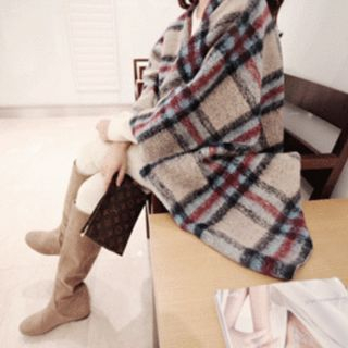 DAILY LOOK Checked Wool Blend Scarf