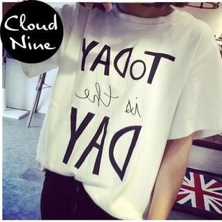 Cloud Nine Lettering Short-Sleeve T-Shirt