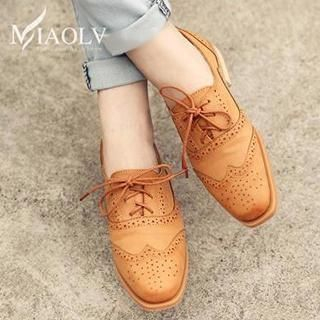 MIAOLV Stitched Oxford Shoes