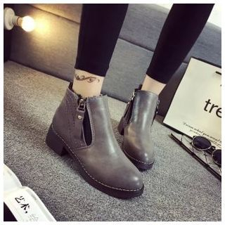 Yoflap Faux Leather Fleece-lined Ankle Boots