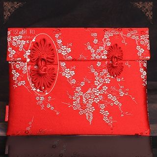 Jacquard Bloom Large Fabric Red Pocket