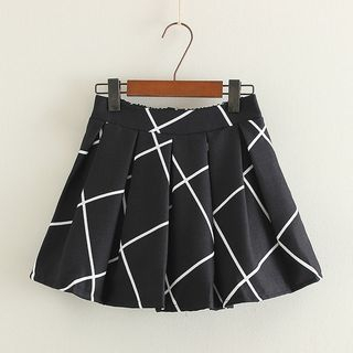 Mushi Check Pleated Skirt