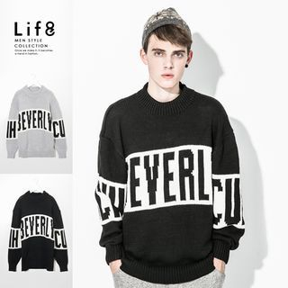 Life 8 Lettering Knit Top