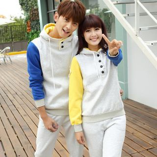 Igsoo Set: Matching Couple Hooded Pullover + Sweatpants