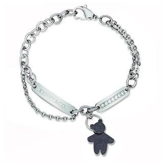 Kenny & co. Kenny & co logo Sweetheart Kenny Bear Crystal Bracelet Steel - One Size