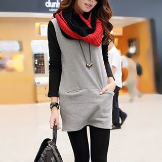 Century Girl Long-Sleeve Color Block Dress