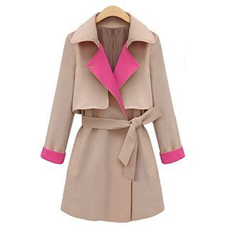 FURIFS Two-Tone Trench Coat