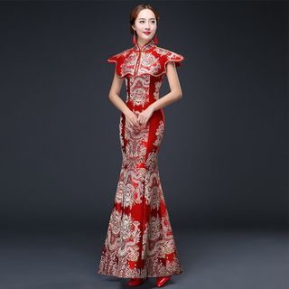 Royal Style Embroidered Wedding Cheongsam