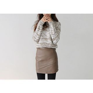 Hello sweety Faux-Leather Mini Skirt