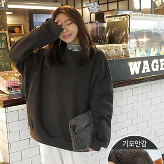 Seoul Fashion Loose-Fit Brushed-Fleece Sweatshirt