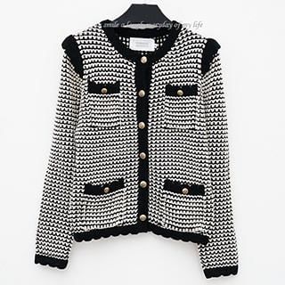 Polaris Long Sleeved Buttoned Knit Jacket
