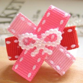 Fit-to-Kill Hand made Pretty ribbon with three colors of pink cotton ring