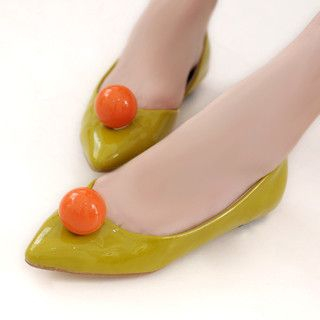 yeswalker Ball Accent Patent Pointy Flats