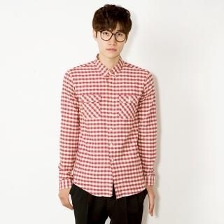 Gingham Flap-Pocket Shirt