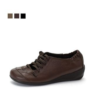 MODELSIS Genuine Leather Oxford Flats