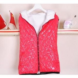 Cute Colors Hood Quilted Vest