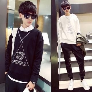 JUN.LEE Long Sleeved Print Pullover