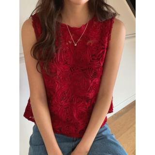 Sleeveless Floral Tank Top