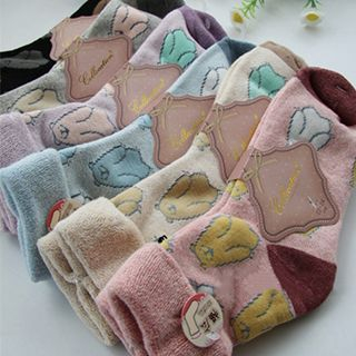 Rose Shop Animal Fleece-lined Socks