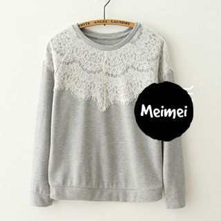 Meimei Lace Panel Pullover