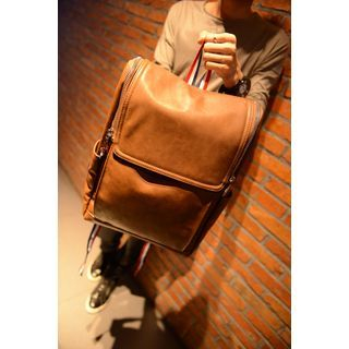 Yiku Faux Leather Backpack