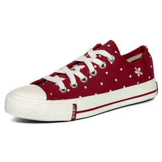 yeswalker Flower-Embroidered Dotted Sneakers