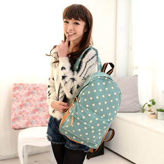 59 Seconds Dotted Backpack Green - One Size