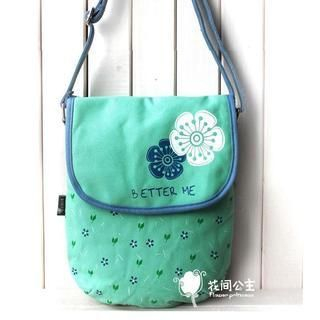 Flower Princess Messenger Bag Green - One Size