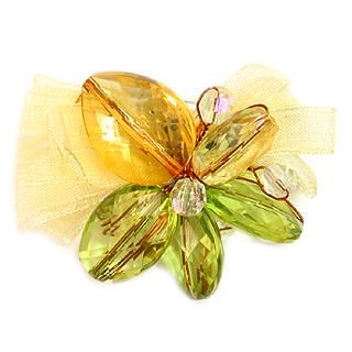 6thjune Flower Brooch Yellowgreen702