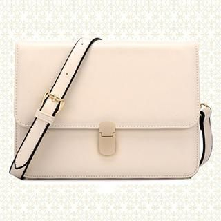 BeiBaoBao Faux-Leather Metal-Accent Cross Bag