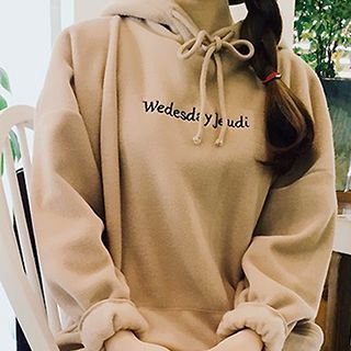 Jolly Club Embroidered Hooded Long Pullover