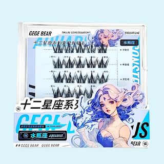 Gege Bear - Twelve Constellations Glue Free False Eyelashes - Aquarius #01 Aquarius