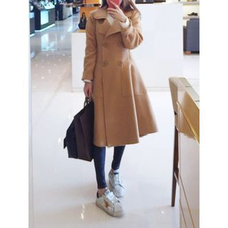 YANSAE Wool Blend A-Line Coat