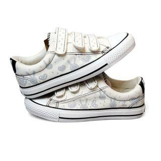 HVBAO Printed Velcro Canvas Sneakers