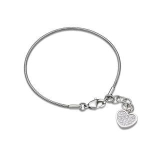 Kenny & co. Heart-shaped crystal bracelet Silver - One Size