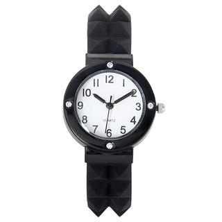Collezio Plastic Case With Silicone Band Watch Black - One Size