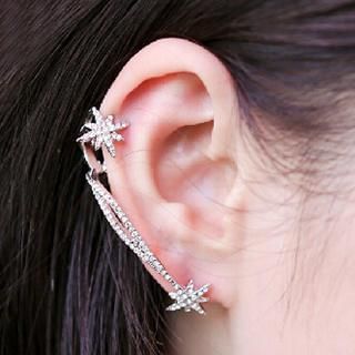 Mbox Jewelry CZ Star Asymmetric Earrings