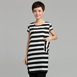 OnceFeel Short-Sleeve Striped T-Shirt